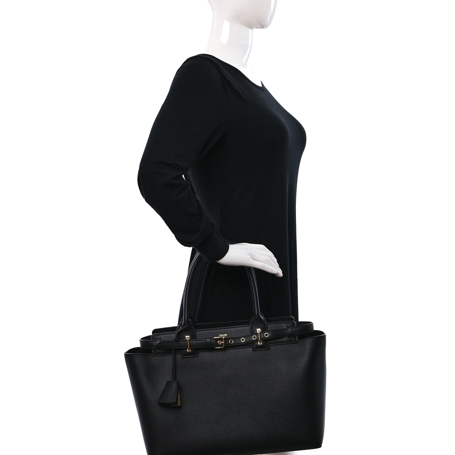 Celine Supple Calfskin Medium Conti Black 2 of 7