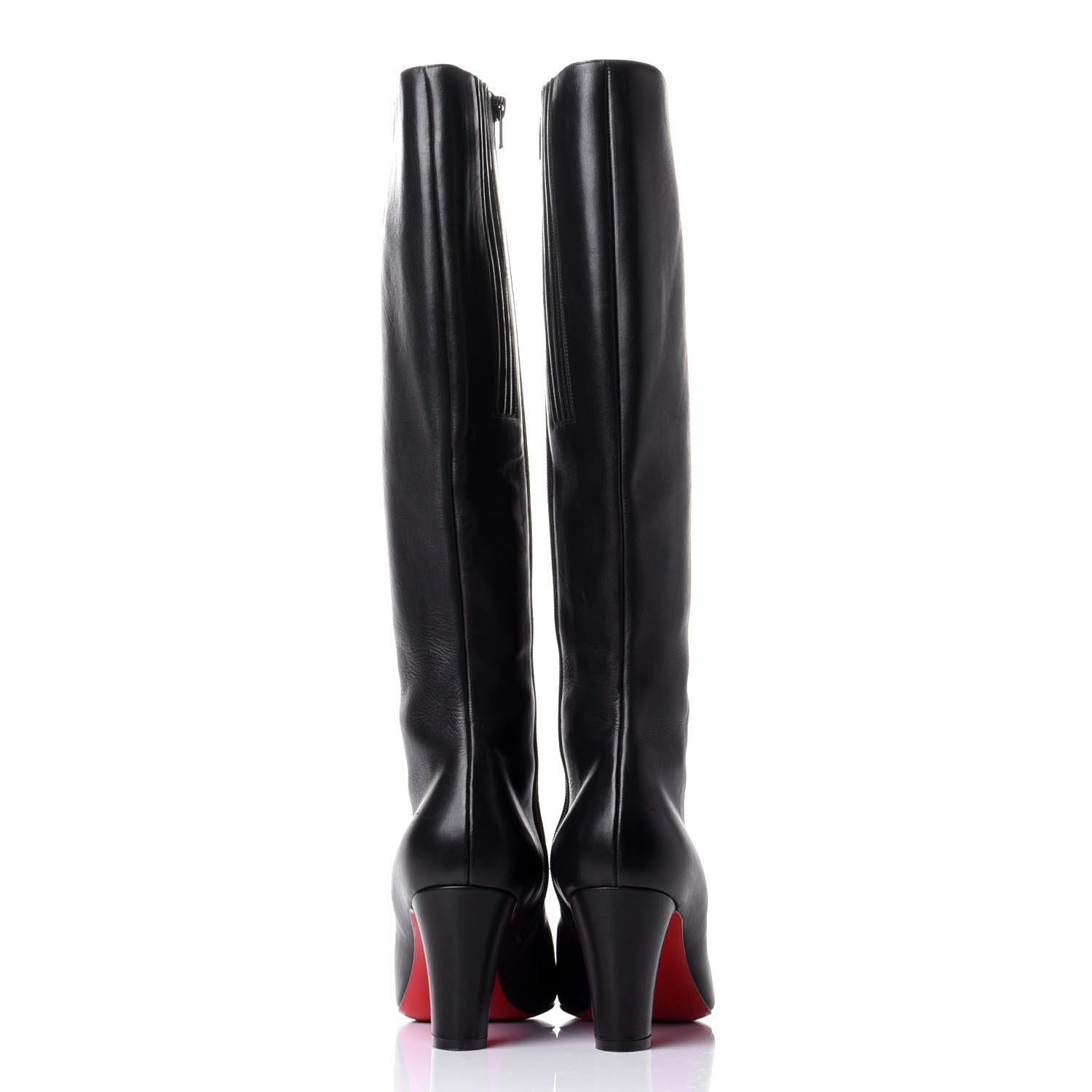 Christian Louboutin Calfskin Cadrilla Botta 70 Tall Boots 38.5 Black 6 of 9