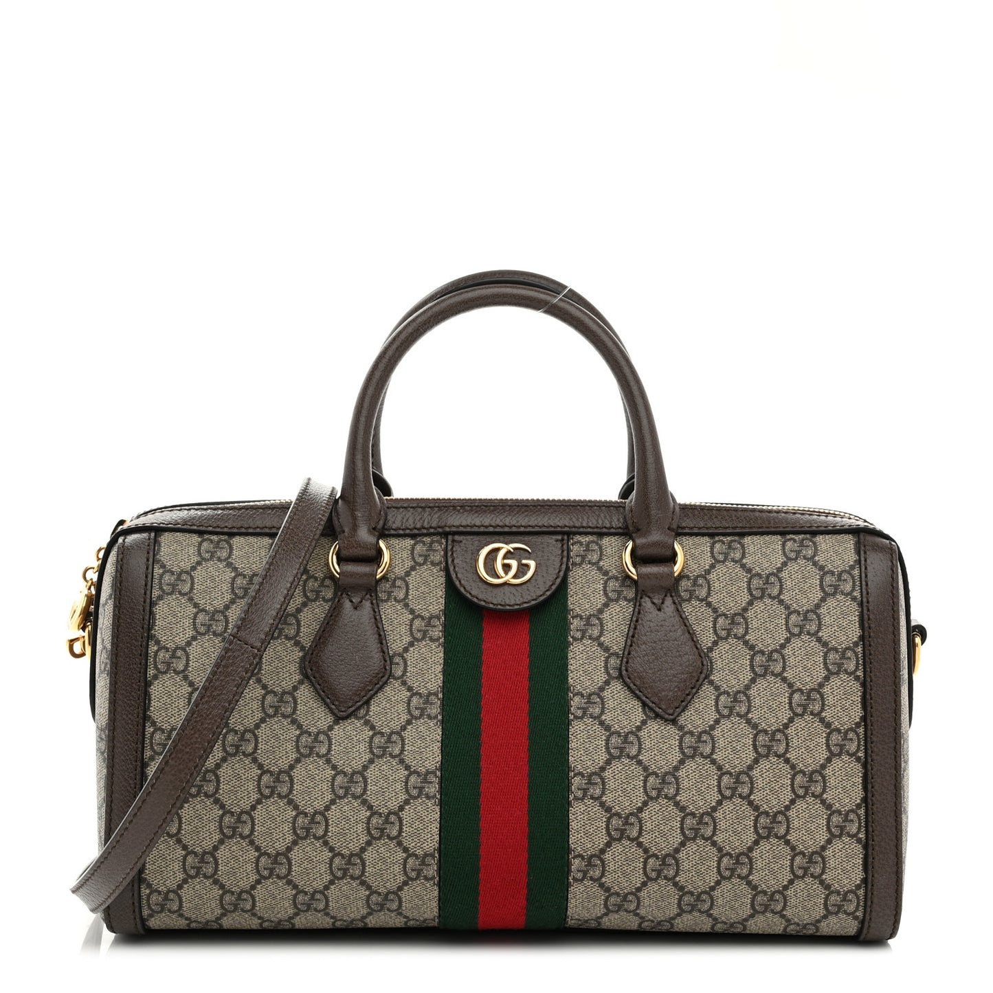 GG Supreme Monogram Web Medium Ophidia Boston Brown
