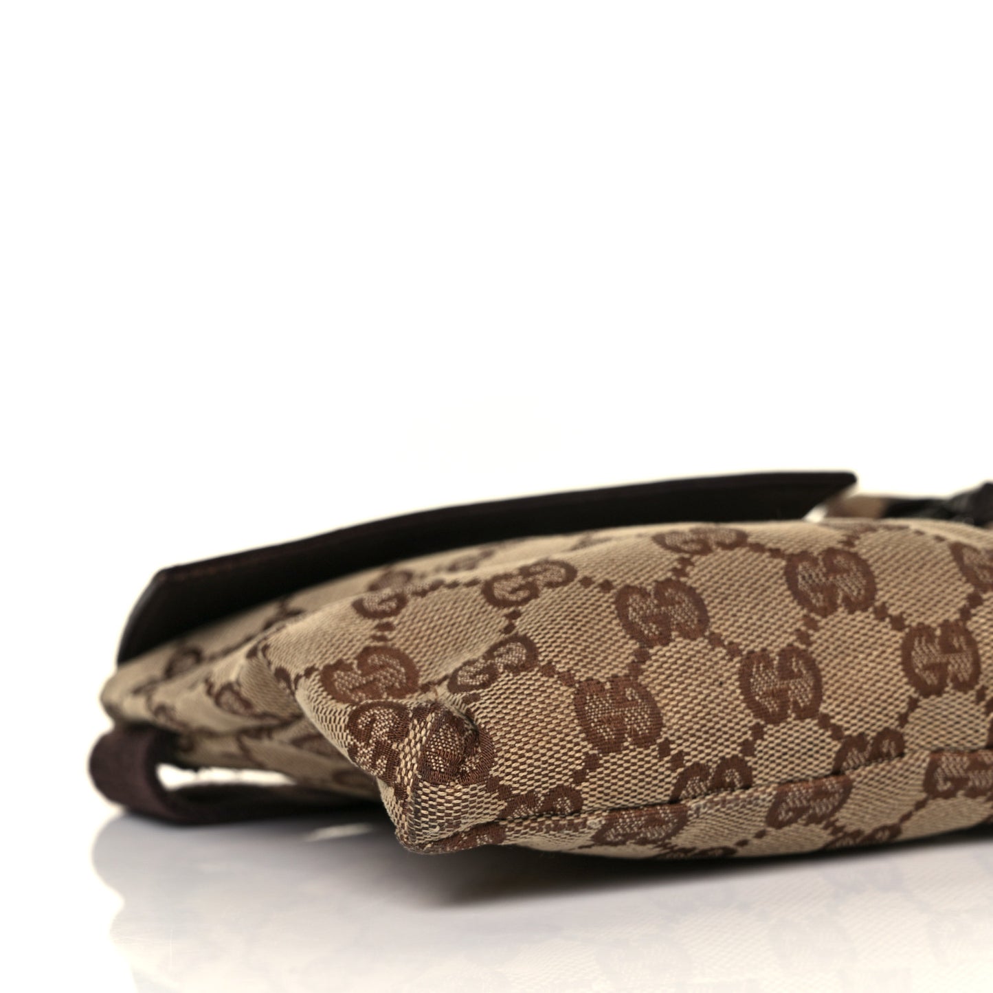 GG Monogram Web Double Pocket Belt Bag Ebony