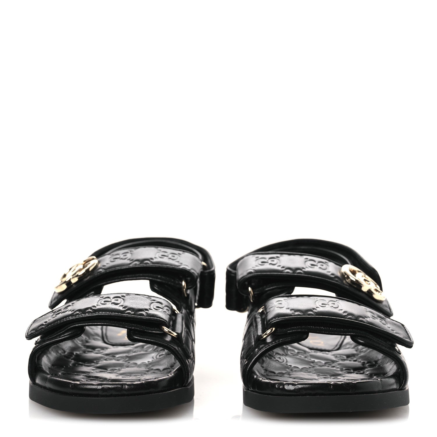 Gucci Guccissima GG Embossed Womens Sandals 37 Black 5 of 15