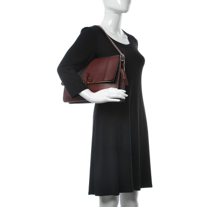 Celine Calfskin Blade Flap Burgundy 2 of 10