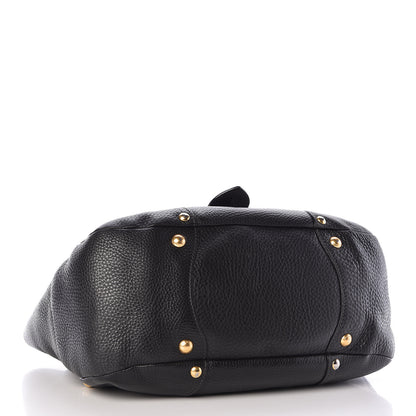 Prada Vitello Daino Buckle Tote Black 4 of 12