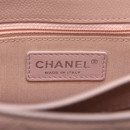 Chanel Grained Calfskin Quilted Small CC Box Top Handle Flap Beige 6 of 9
