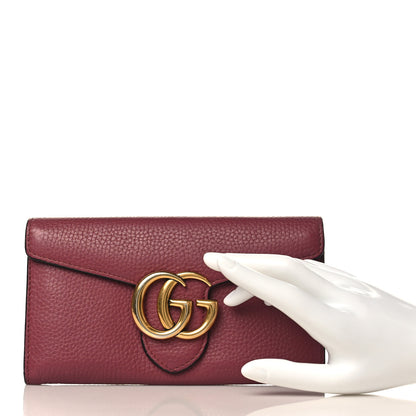 Gucci Cellarius Calfskin GG Marmont Continental Wallet Dry Rose 2 of 7