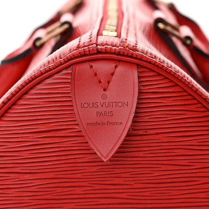 Louis Vuitton Epi Speedy 30 Castillan Red 7 of 11