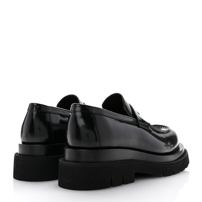 Bottega Veneta Soft Vinyl Calfskin Lug Loafers 39.5 Black 4 of 8