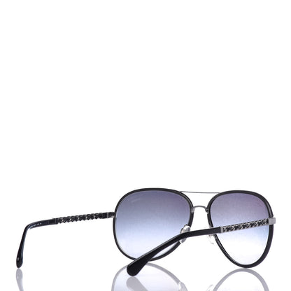 Chanel Polarized Pilot Winter Sunglasses 4219-Q Black 4 of 7