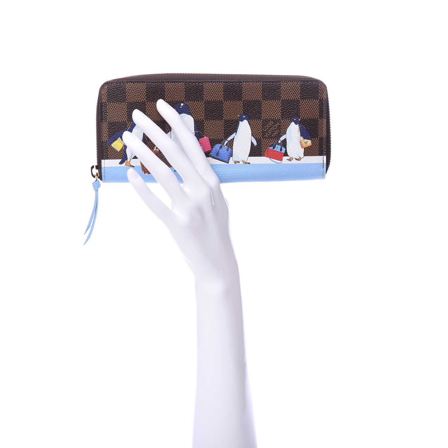 Louis Vuitton Damier Ebene 2017 Christmas Animation Clemence Wallet 2 of 8