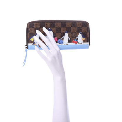 Louis Vuitton Damier Ebene 2017 Christmas Animation Clemence Wallet 2 of 8