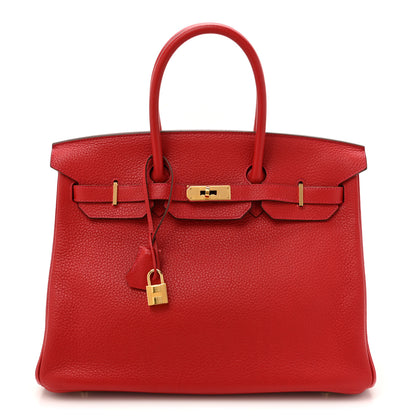 Hermes Togo Birkin 35 Rouge Casaque 1 of 12