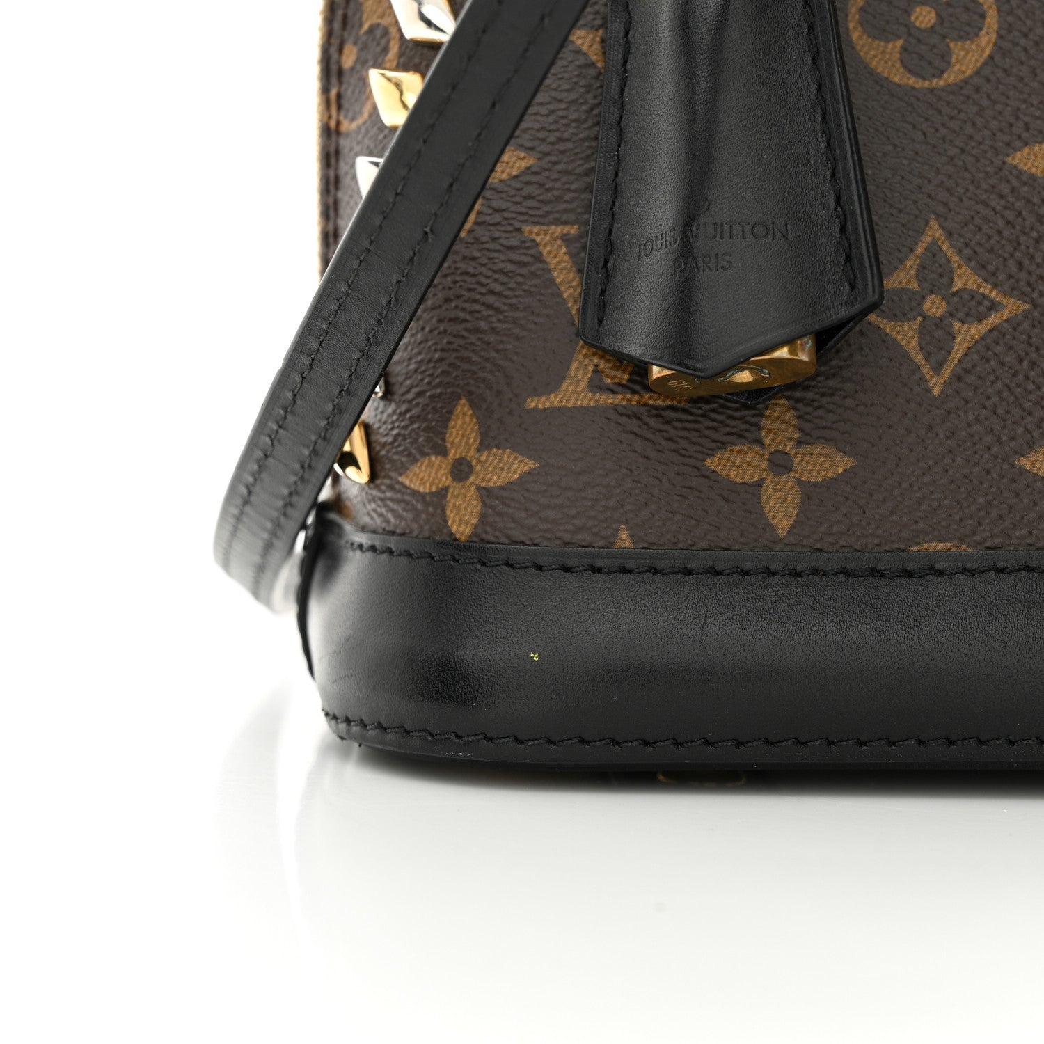 Louis Vuitton Monogram Macassar Studded Alma BB 10 of 11