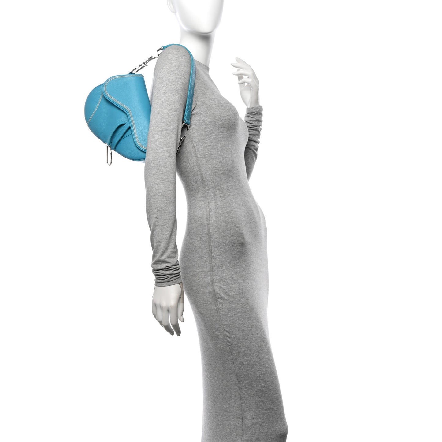 Calfskin Saddle Bag Turquoise
