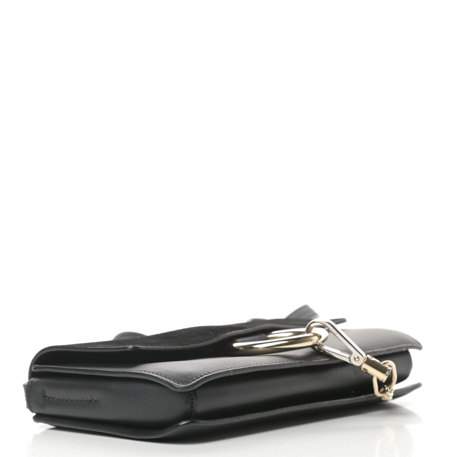 Chloe Suede Calfskin Small Faye Shoulder Bag Black 4 of 14