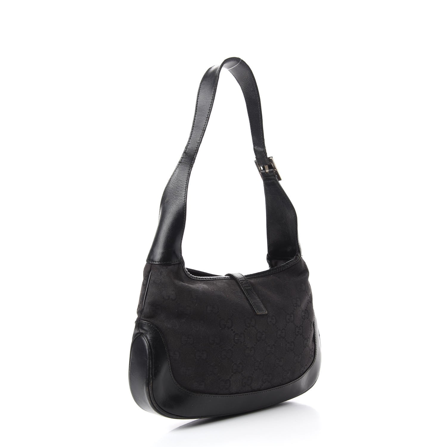 Gucci Monogram Small Jackie O Hobo Black 3 of 14