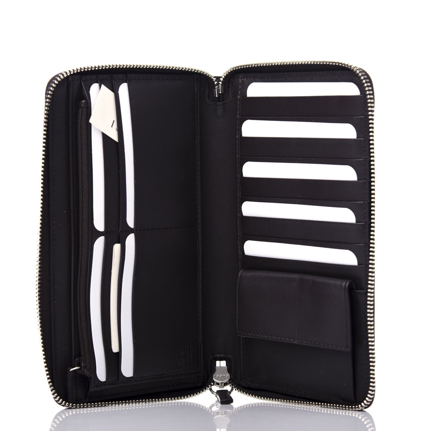 Gucci Microguccissima Large Zip Around Organizer Wallet Black 5 of 6