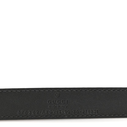 Gucci Calfskin Pearl Double G 20mm Belt 90 36 Black Cream 5 of 7