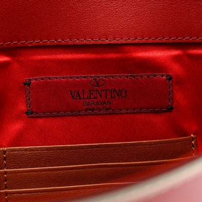 Valentino Garavani Vitello Color Block Rockstud Envelope Clutch Pure Blue Light Ivory Red 6 of 6