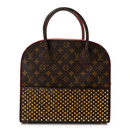 Louis Vuitton Monogram Calf Hair Spikes Iconoclasts Christian Louboutin Tote Red 1 of 9