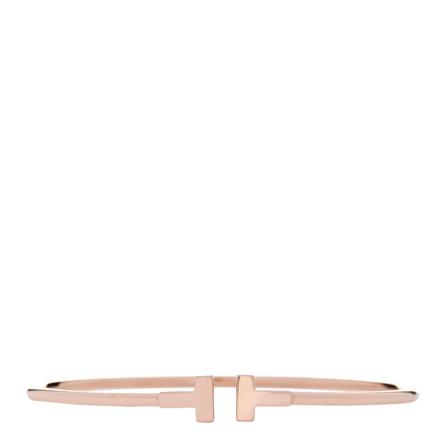 18K Rose Gold Narrow T Wire Bracelet
