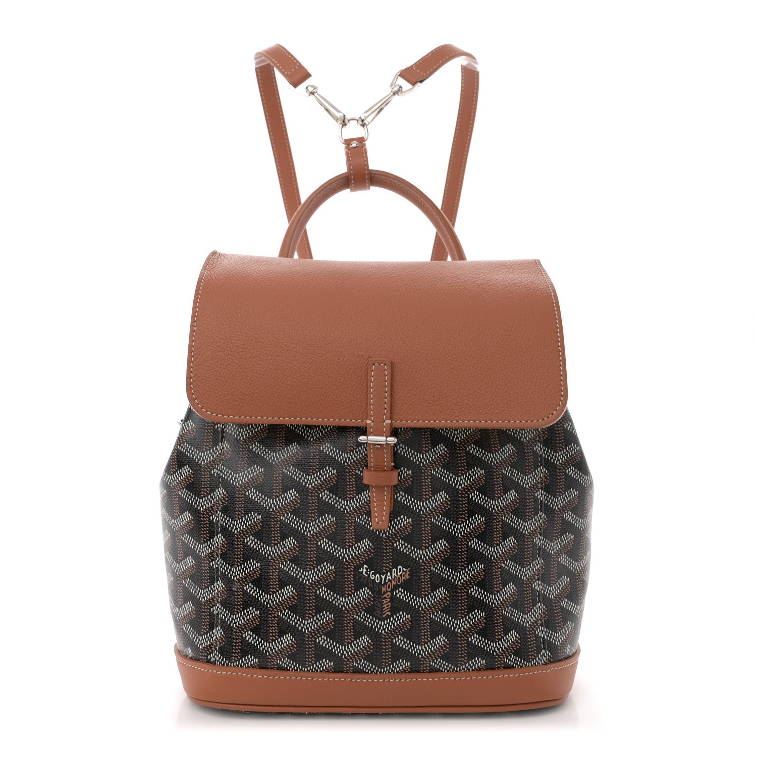 Goyard Goyardine Calfskin Mini Alpin Backpack Black Gold 1 of 9