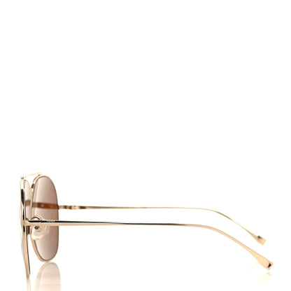 Fendi Metal Fendi Forever Aviator Sunglasses FF0407/G/S Gold 3 of 6