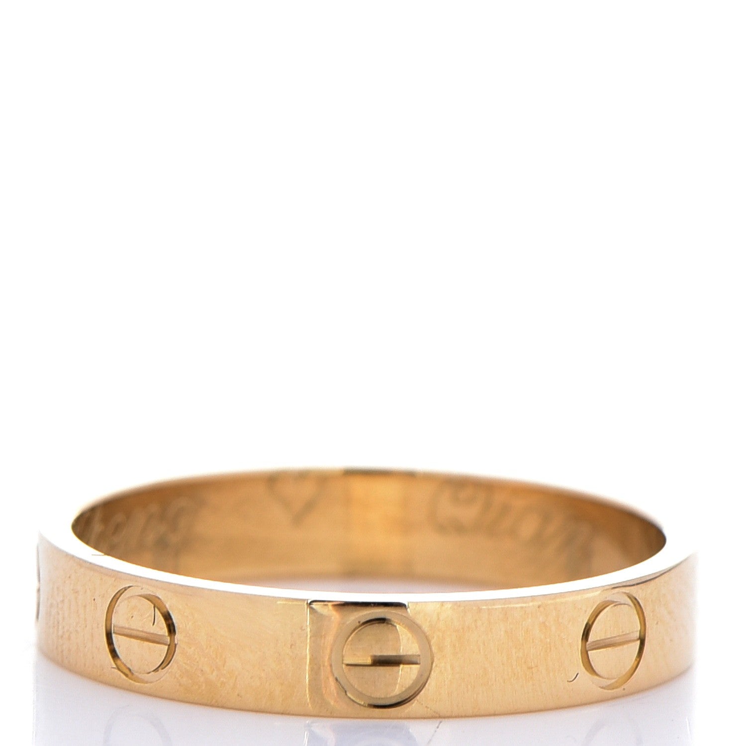 Cartier 18K Yellow Gold 3.5mm LOVE Wedding Band Ring 55 7.25 3 of 7