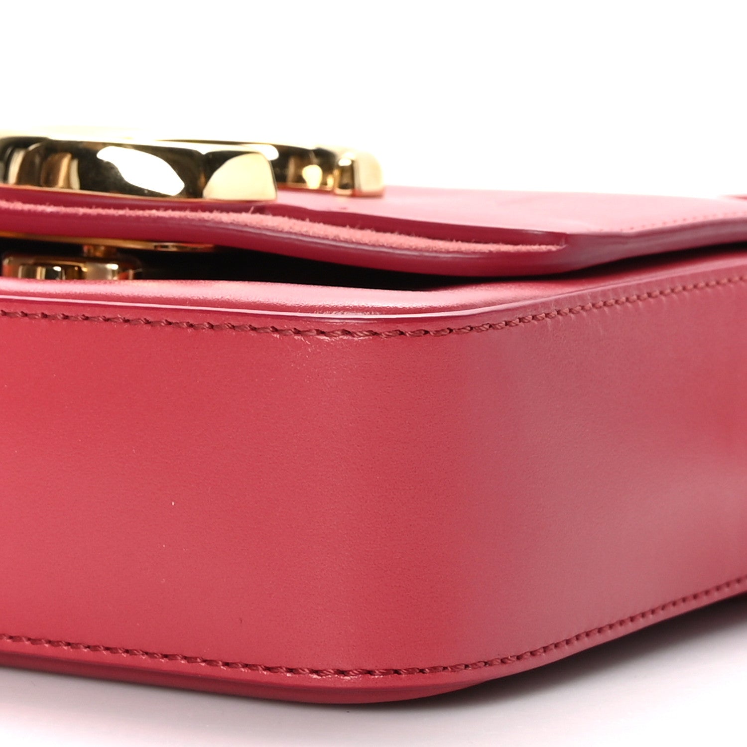 Chloe Shiny Calfskin Suede Mini C Double Carry Scarlet Pink 8 of 8