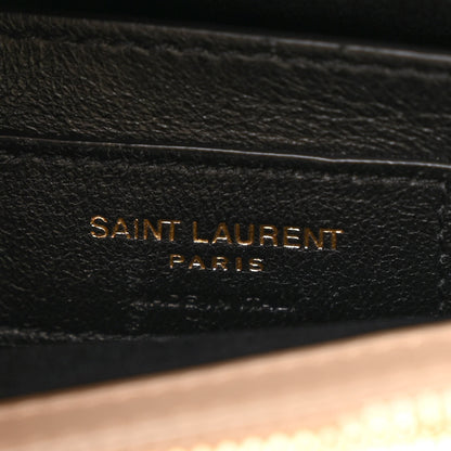 Saint Laurent Calfskin Y Quilted Monogram Small Loulou Chain Satchel Dark Beige 6 of 14