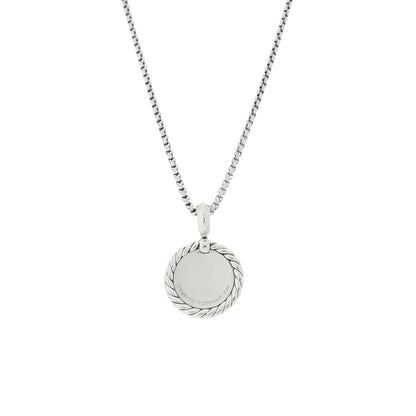 David Yurman Sterling Silver Diamond Initial K Charm Necklace 6 of 6