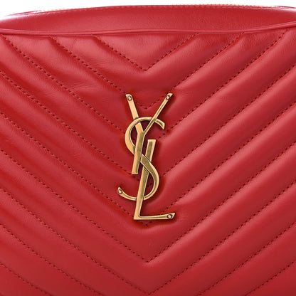 Saint Laurent Calfskin Matelasse Monogram Lou Camera Bag Rouge Eros 8 of 8