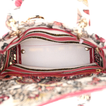 Christian Dior Canvas Embroidered Butterfly Print Medium Lady D-Lite Multicolor 5 of 14