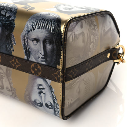 Louis Vuitton X FORNASETTI Calfskin Fornasetti Speedy Bandouliere 25 Gold 9 of 10