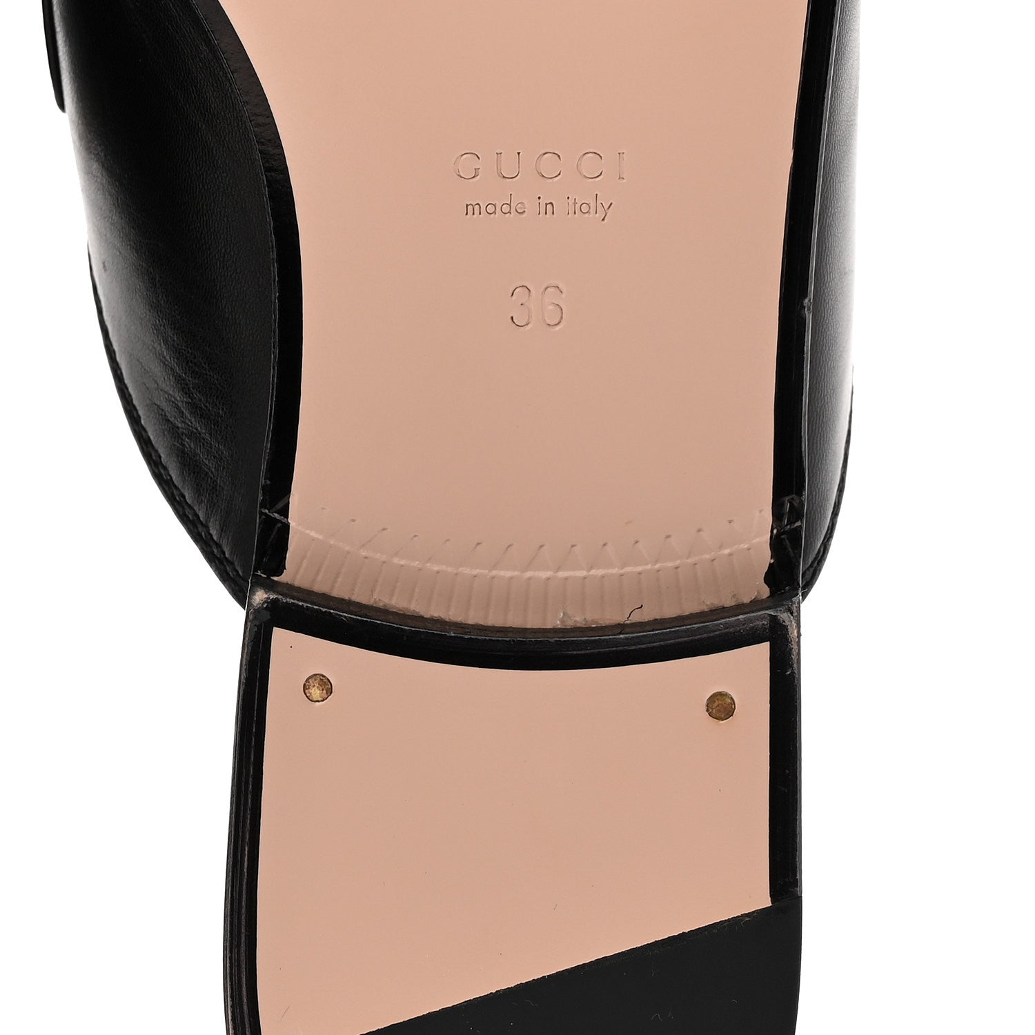 Gucci Malaga Kid Web Womens Princetown Slippers 36 Black 7 of 10