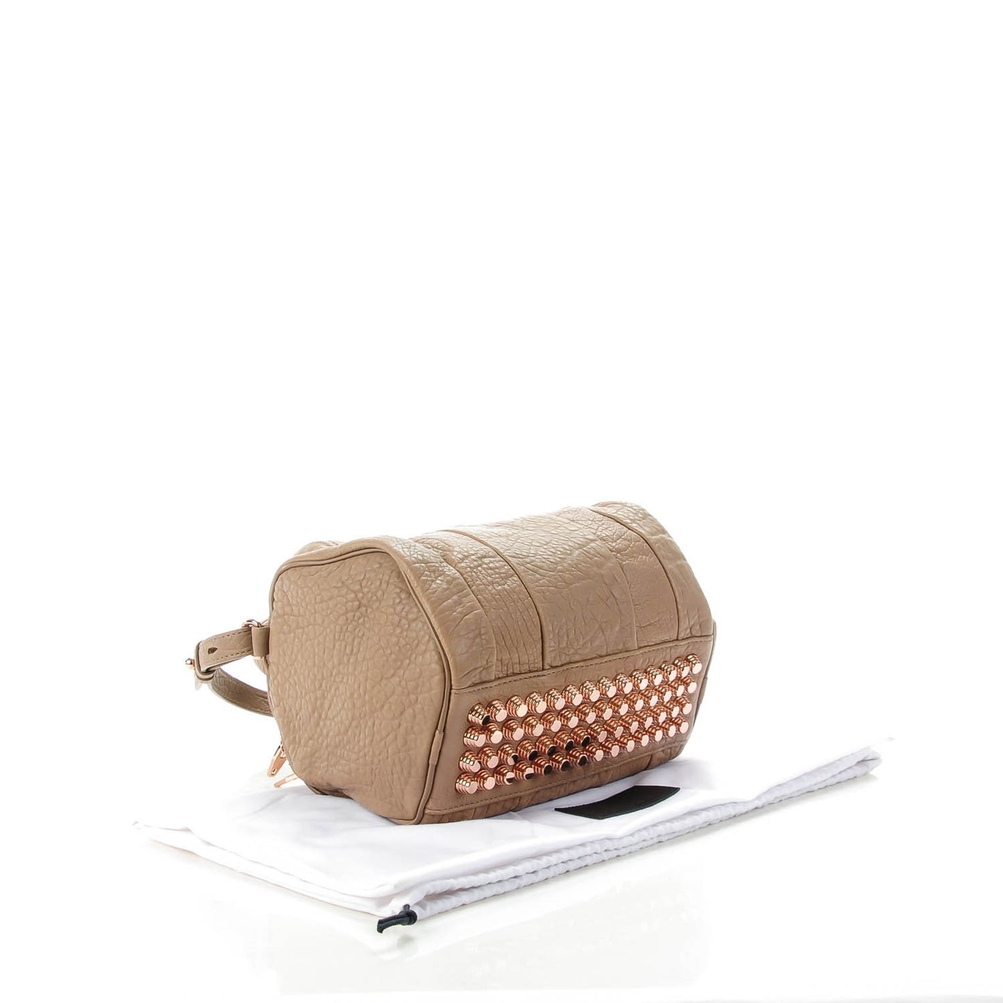 Pebbled Lambskin Rockie Latte Rose Gold Hardware