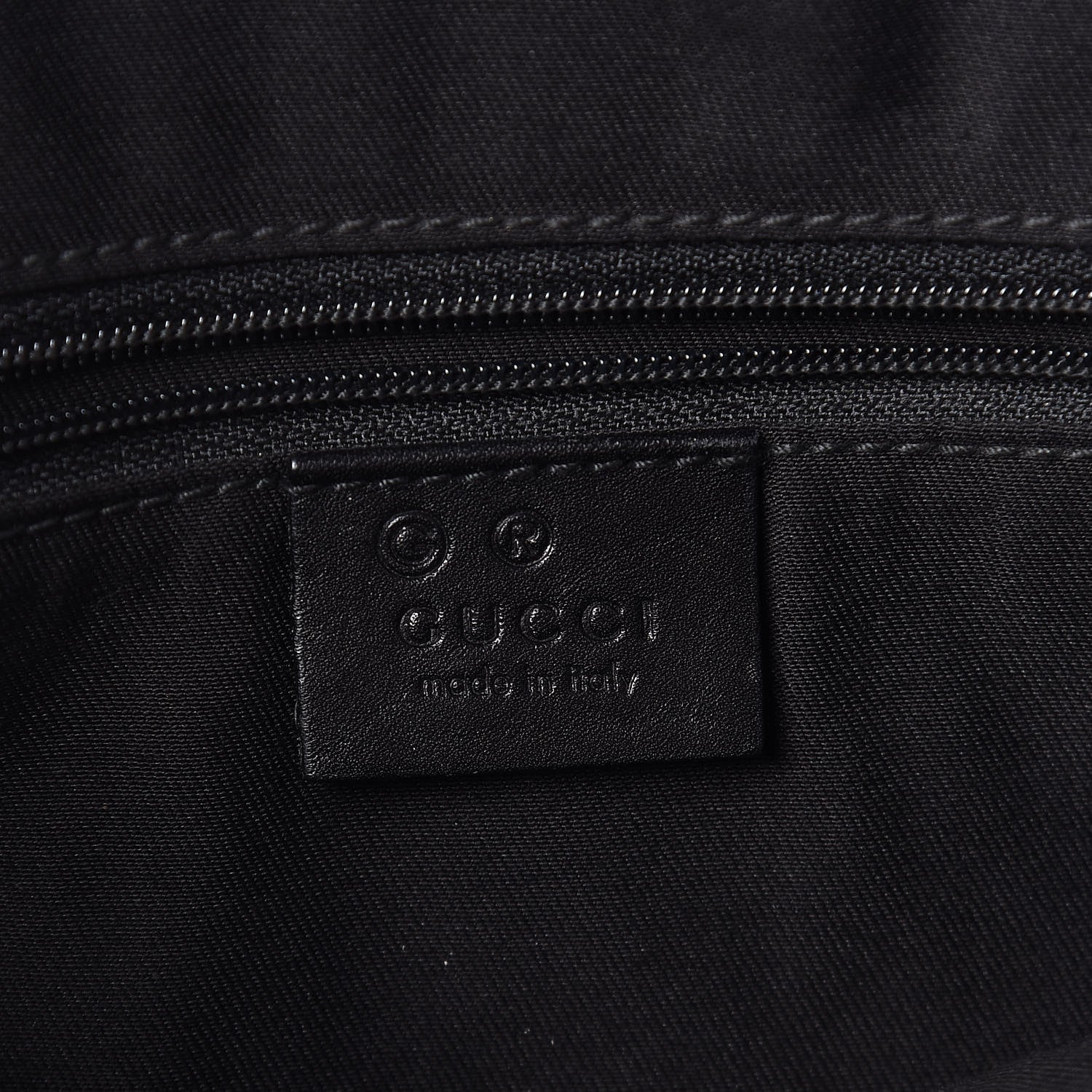 Gucci Denim Monogram Chain Bucket Tote Black 6 of 10