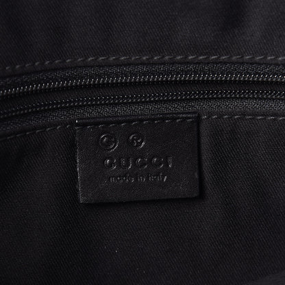 Gucci Denim Monogram Chain Bucket Tote Black 6 of 10