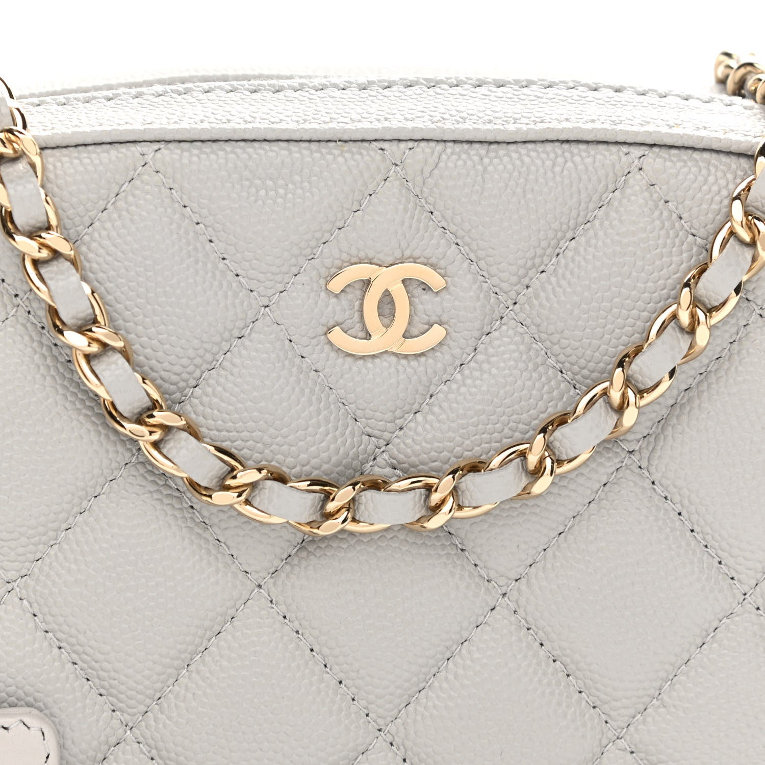 Chanel Caviar Quilted Camera Case Grey 8 of 11