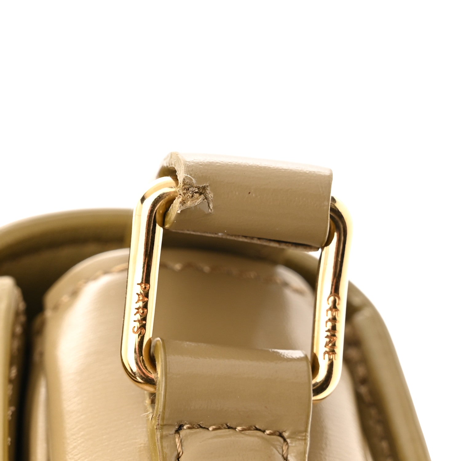 Celine Shiny Calfskin Teen Triomphe Olive 11 of 12