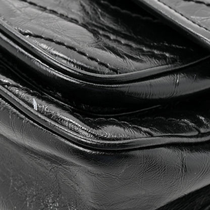 Saint Laurent Crinkled Calfskin Matelasse Monogram Medium Niki Chain Satchel Black 11 of 11