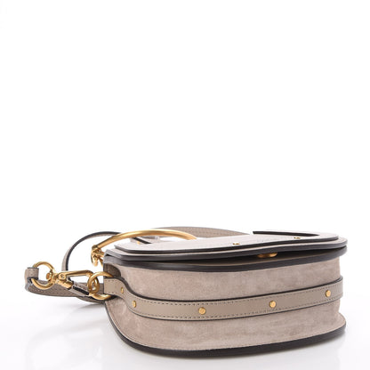 Chloe Calfskin Suede Small Nile Bracelet Bag Motty Grey 4 of 6