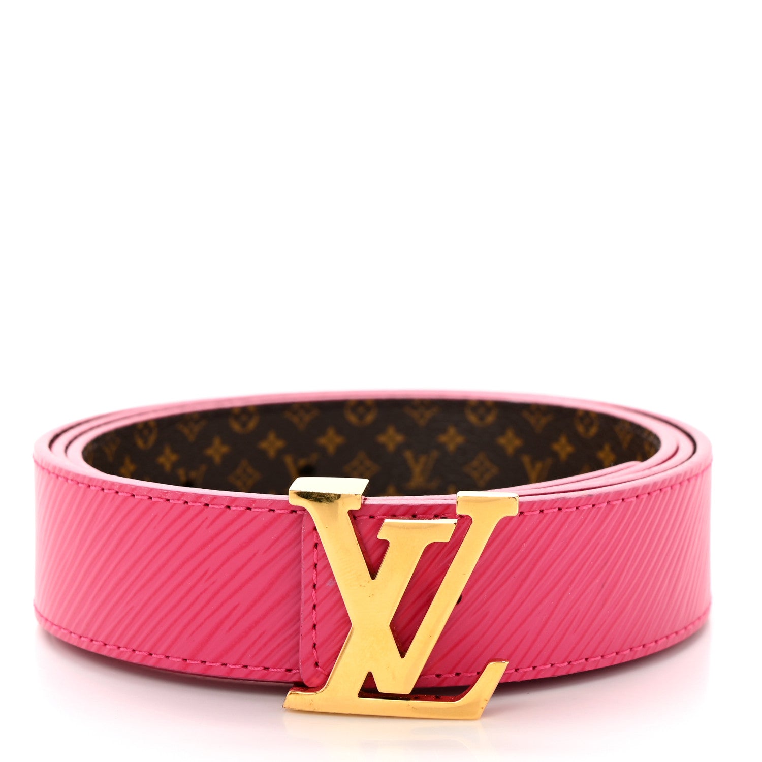 Louis Vuitton Epi Mini Monogram 30mm LV Initiales Reversible Belt 90 36 Fuchsia 6 of 6