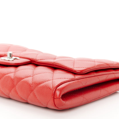 Chanel Caviar Quilted Clutch With Chain Flap Red 11 of 11