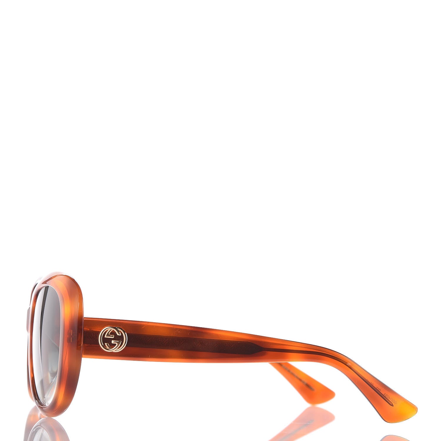 Gucci Round Sunglasses GG0140SA Avana Green 2 of 6