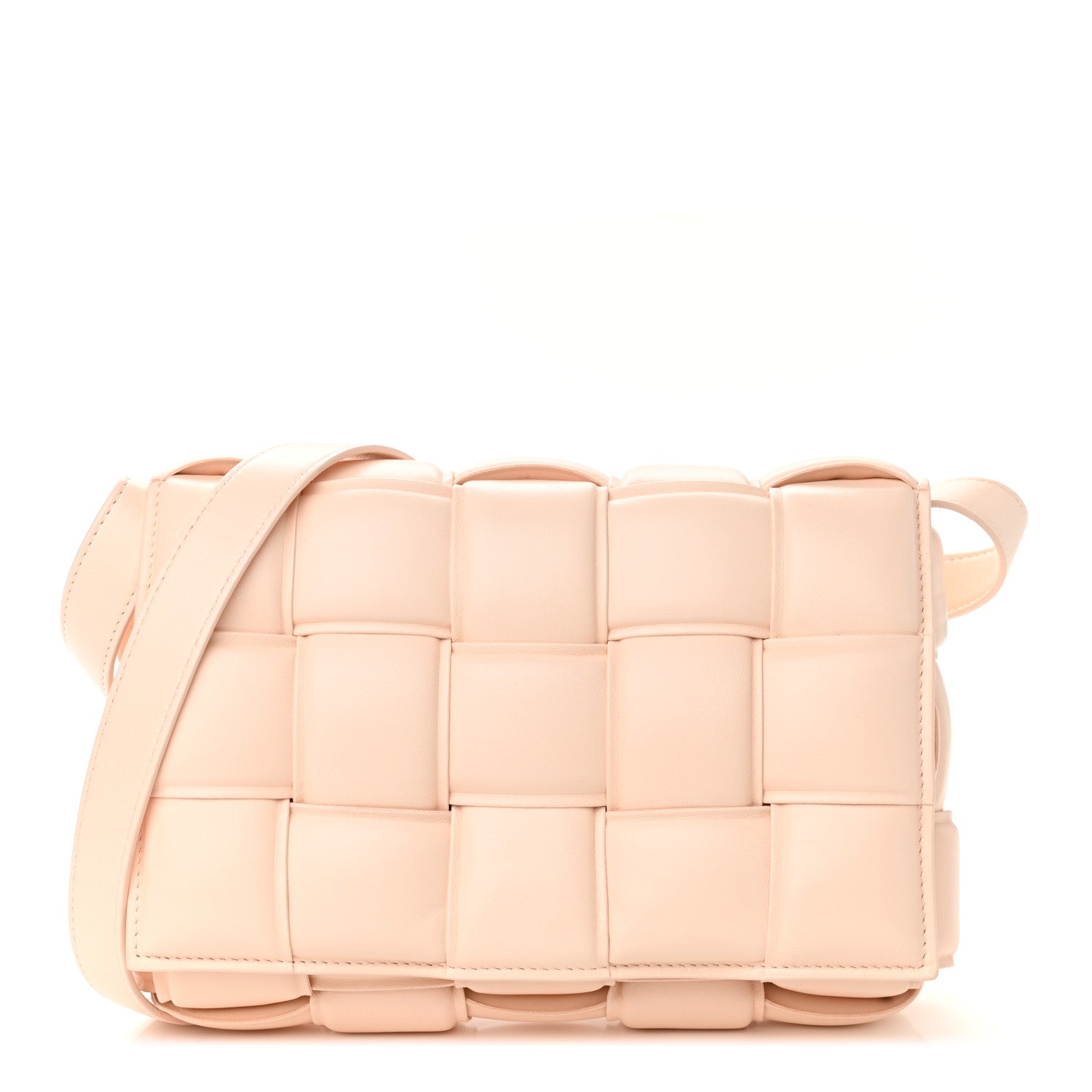 Bottega Veneta Nappa Maxi Intreccio Padded Cassette Crossbody Bag Melon Washed 1 of 8