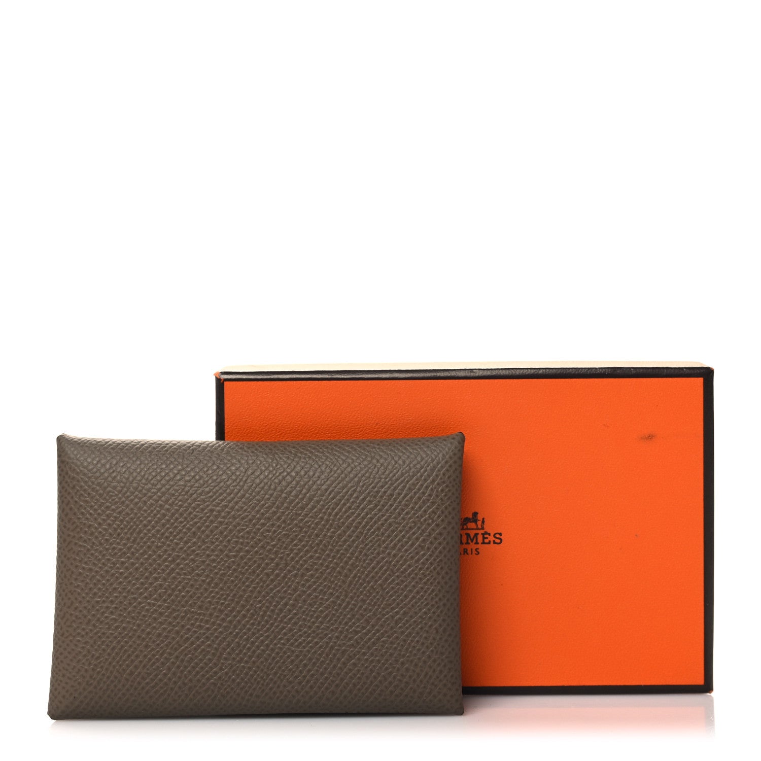 Hermes Epsom Calvi Card Case Etoupe 10 of 10