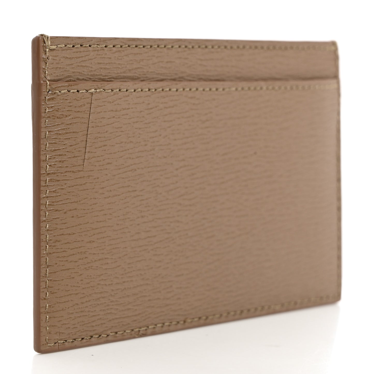 Grained Calfskin Multifunction Card Holder Taupe