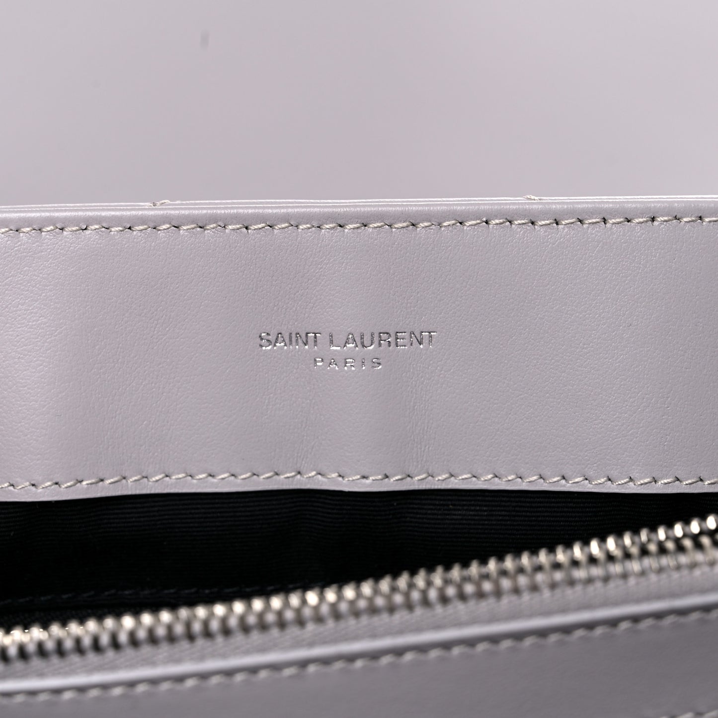 Calfskin Y Quilted Monogram Medium Loulou Chain Satchel Granite