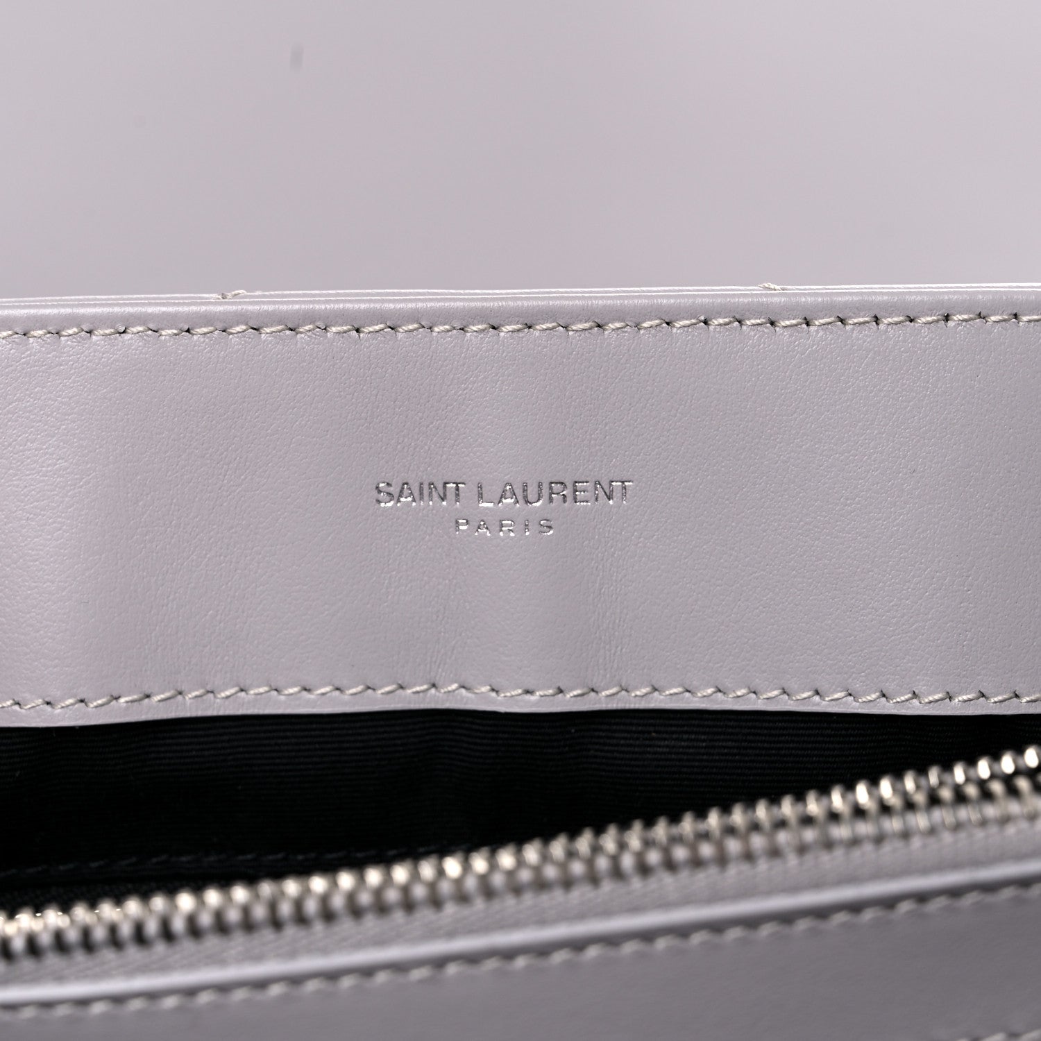 Saint Laurent Calfskin Y Quilted Monogram Medium Loulou Chain Satchel Granite 5 of 12