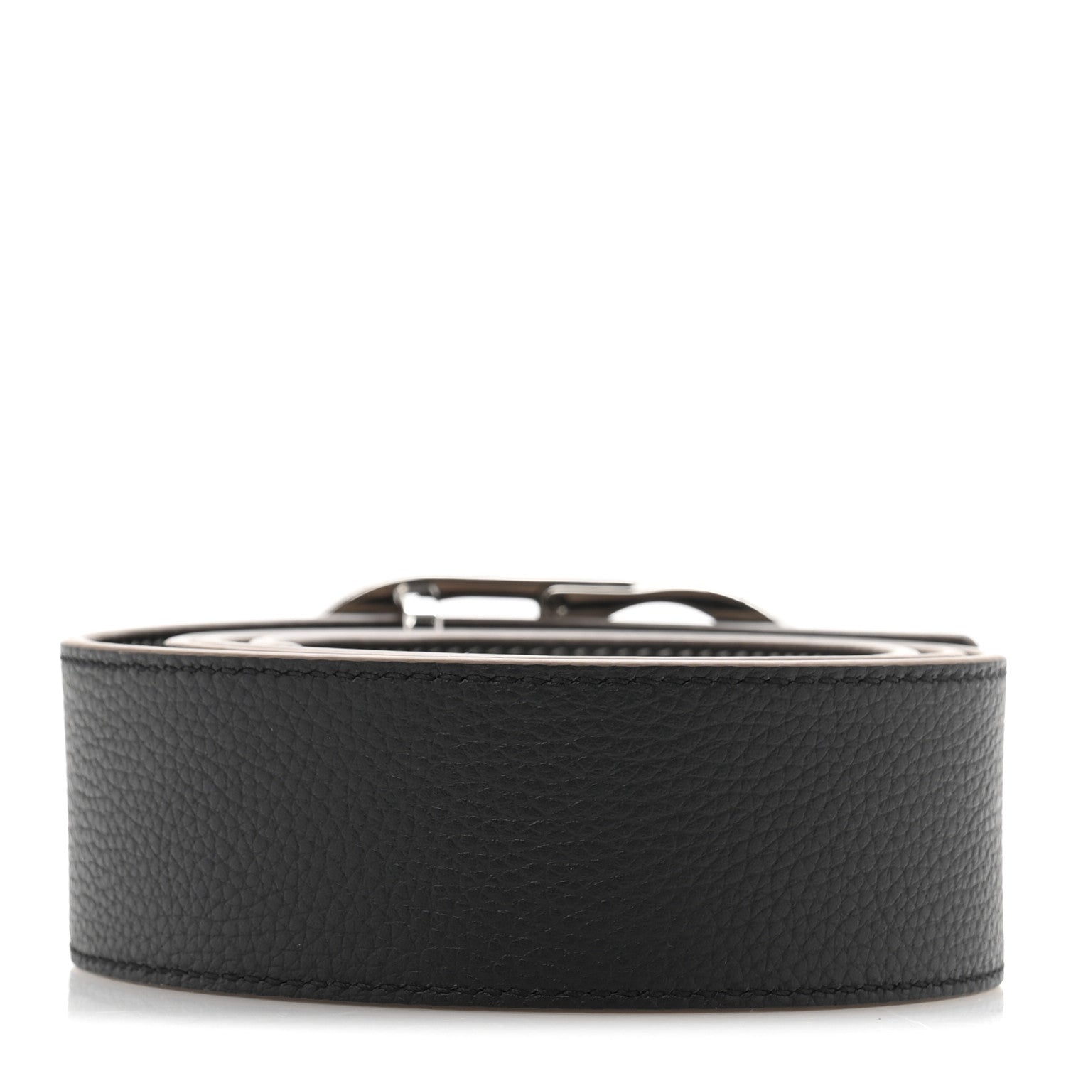Christian Dior Grained Calfskin CD Belt 90 36 Brown Black 2 of 7